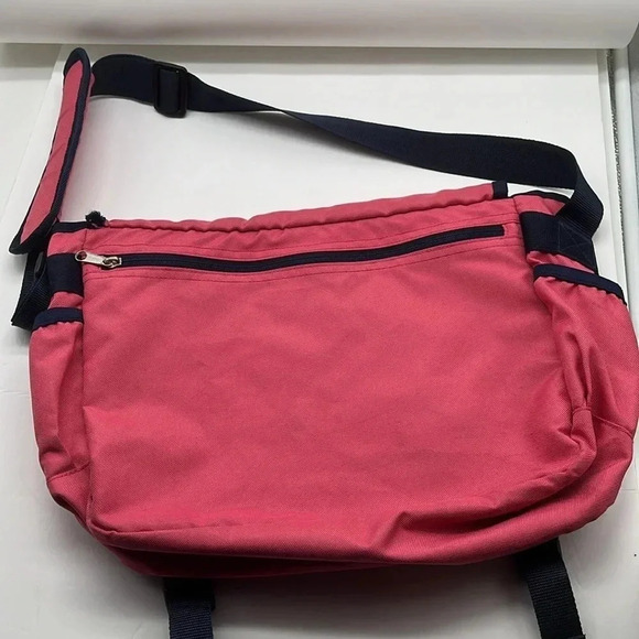 Hanna Andersson Embroidered School Messenger Bag Floral Fox Pink - Picture 5 of 17